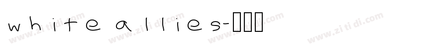 white allies字体转换